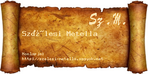 Szélesi Metella névjegykártya